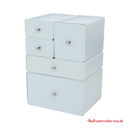 กล่องลิ้นชักเล็ก STACKO CUBE M 26.8x21x8 ซม. สีเทา_5