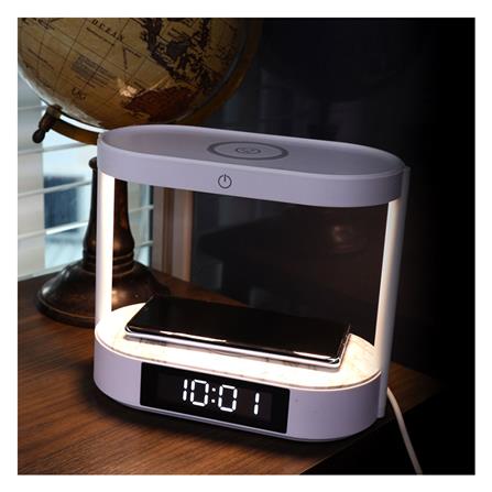 LED DIGITAL TABLE CLOCK WITH 2-TIER WIRELESS CHARGING PAD RIN 215401802 WHITE_5