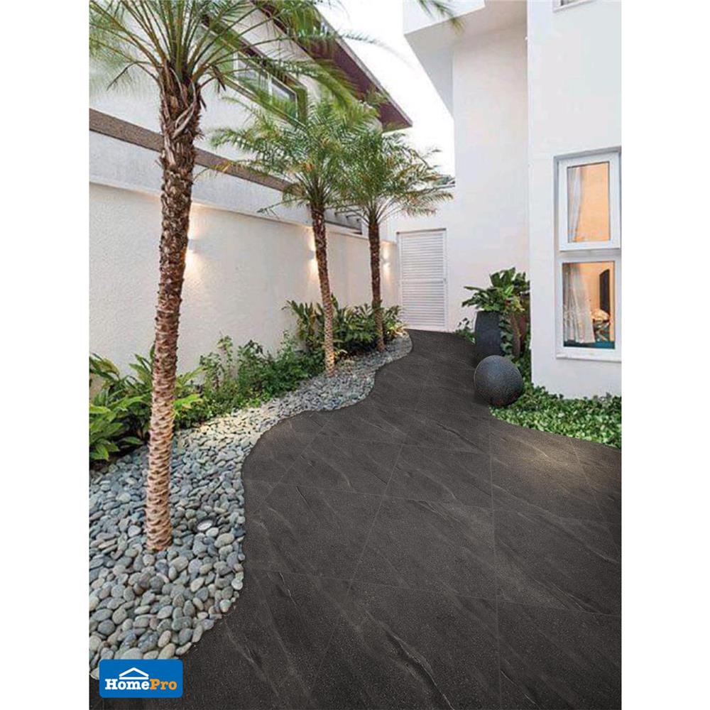 กระเบื้องพื้นพอร์ซเลน 60x60 ซม. COTTO บีทสโตน โคล (HYG) PM 1.44M2