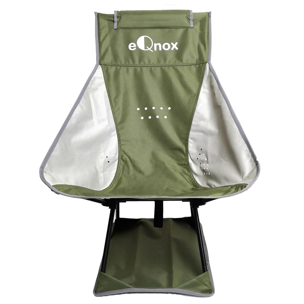 เก้าอี้สนาม EQNOX MOON CHAIR XL สีเขียว/เทา