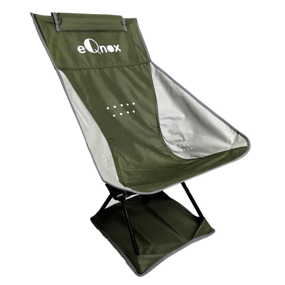 เก้าอี้สนาม EQNOX MOON CHAIR XL สีเขียว/เทา