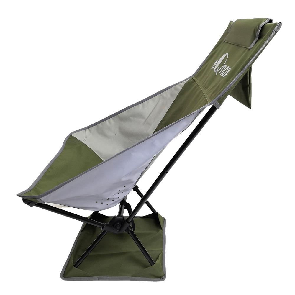 เก้าอี้สนาม EQNOX MOON CHAIR XL สีเขียว/เทา