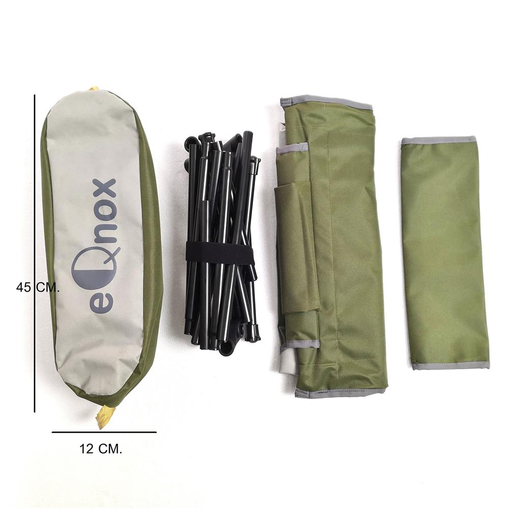 เก้าอี้สนาม EQNOX MOON CHAIR XL สีเขียว/เทา