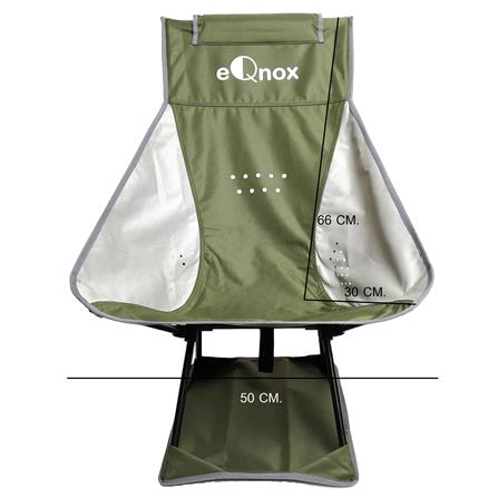 เก้าอี้สนาม EQNOX MOON CHAIR XL สีเขียว/เทา_5