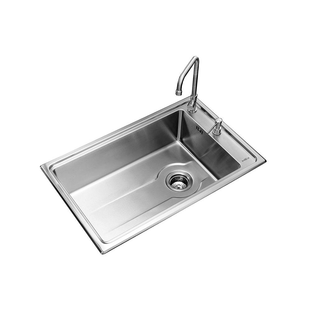 ซิงค์ฝัง 1หลุม MEX TD76 สีเงิน