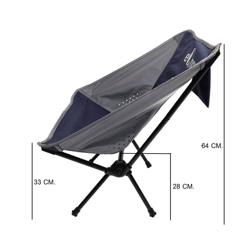 เก้าอี้สนาม EQNOX MOON CHAIR สีน้ำเงิน/เทา