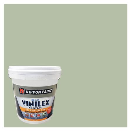 สีน้ำทาภายนอก NIPPON PAINT VINILEX ACRYLIC #NPBGG1755T สี SKYLARK ด้าน 2.5 แกลลอน
