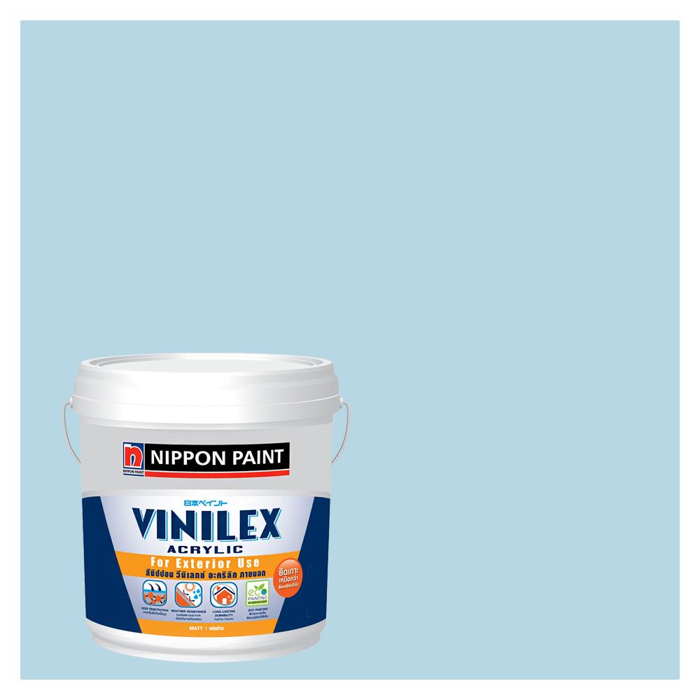 สีน้ำทาภายนอก NIPPON PAINT VINILEX ACRYLIC #NPBGG1565P สี SMOOTH SAILING ด้าน 2.5 แกลลอน