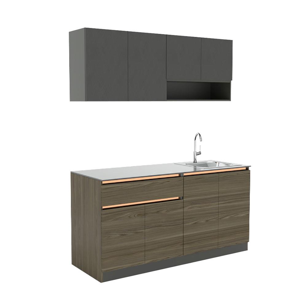 ครัวสำเร็จรูป PANTRY CABIN KARL 1.60 ม. สีวอลนัท