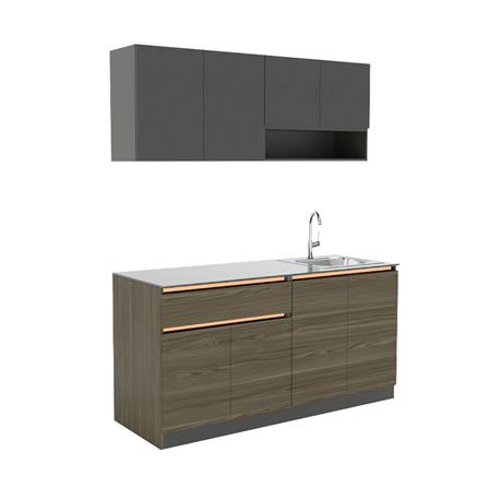 ครัวสำเร็จรูป PANTRY CABIN KARL 1.60 ม. สีวอลนัท_2