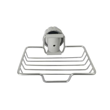 ตะแกรงวางฟองน้ำติดก๊อกน้ำสเตนเลส ทรงสี่เหลี่ยม KECH_1