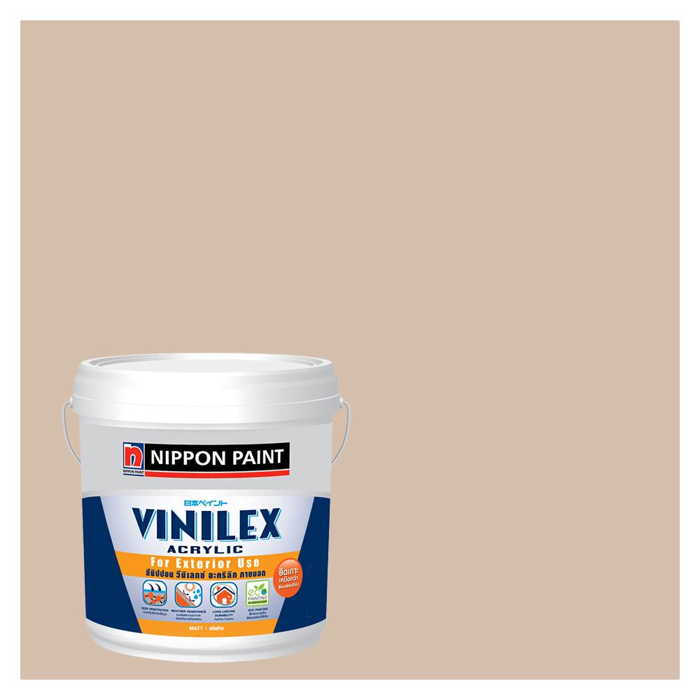 สีน้ำทาภายนอก NIPPON PAINT VINILEX ACRYLIC NPN1860P สี LIGHT MCINTOSH ด้าน 2.5 แกลลอน