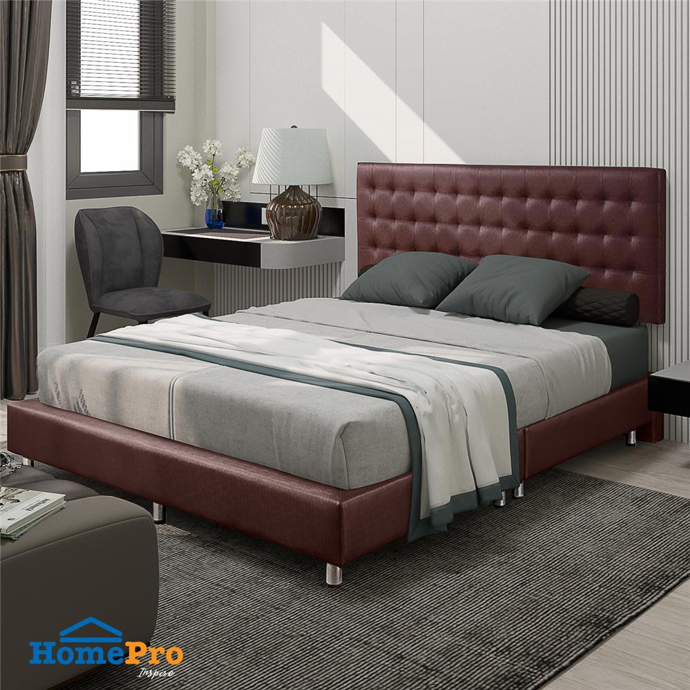 ฐานรองหัวเตียง 6 ฟุต HOME LIVING STYLE MUNICH สีน้ำตาลอ่อน