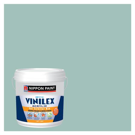 สีน้ำทาภายนอก NIPPON PAINT VINILEX ACRYLIC #NPBGG1804P สี MISTY RAIN ด้าน 2.5 แกลลอน_0