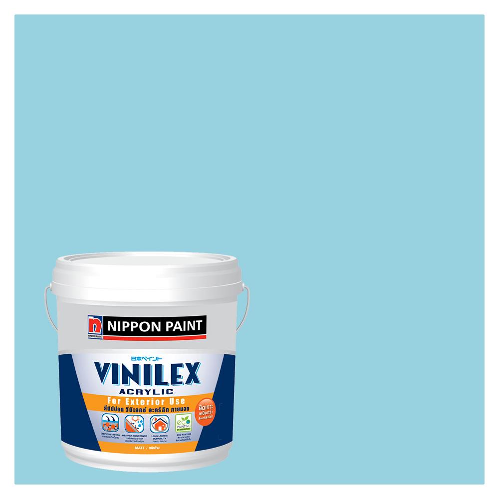 สีน้ำทาภายนอก NIPPON PAINT VINILEX ACRYLIC #NPBGG1573P สี BLUE JIVE ด้าน 2.5 แกลลอน