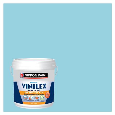 สีน้ำทาภายนอก NIPPON PAINT VINILEX ACRYLIC #NPBGG1573P สี BLUE JIVE ด้าน 2.5 แกลลอน_0