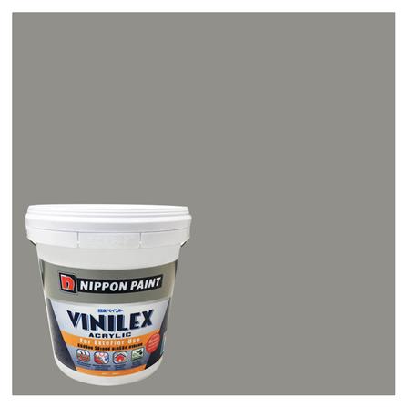 สีน้ำทาภายนอก NIPPON PAINT VINILEX ACRYLIC #NPN2043T สี DORMANT GRAY ด้าน 2.5 แกลลอน_0