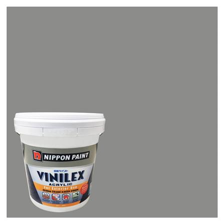 สีน้ำทาภายนอก NIPPON PAINT VINILEX ACRYLIC #NPN2045T สี SMOKING GRAY ด้าน 2.5 แกลลอน_0