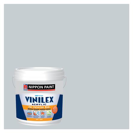 สีน้ำทาภายนอก NIPPON PAINT VINILEX ACRYLIC #NPN1984P สี GRAY PROSE ด้าน 2.5 แกลลอน_0