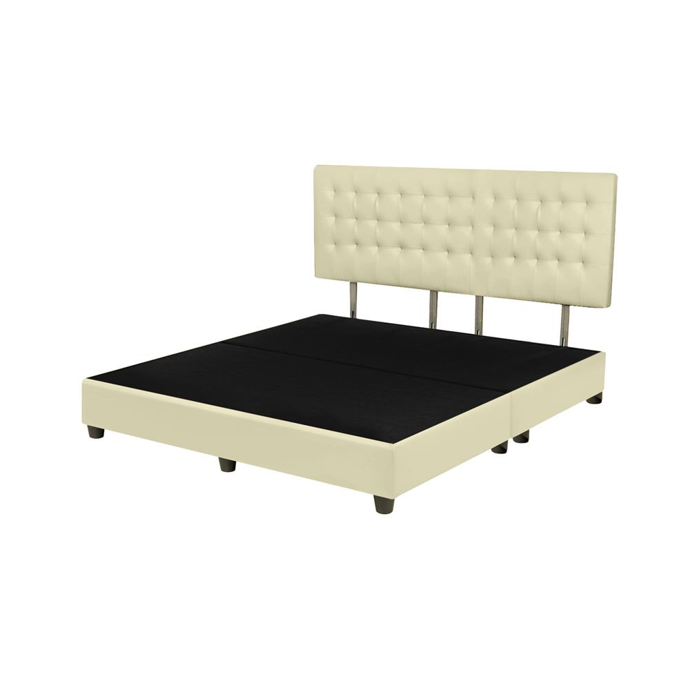 ฐานรองหัวเตียง 5 ฟุต HOME LIVING STYLE MUNICH สีครีม