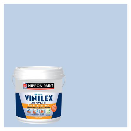 สีน้ำทาภายนอก NIPPON PAINT VINILEX ACRYLIC #NPPB1516P สี BLUE CROTCHET ด้าน 2.5 แกลลอน_0