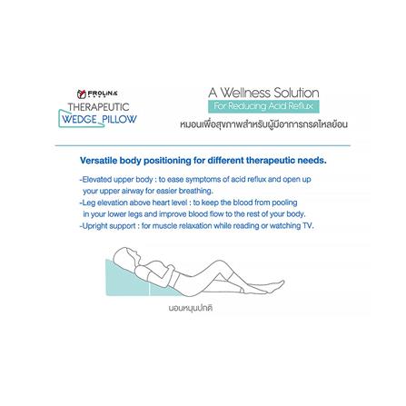 หมอนสุขภาพ เมมโมรี่โฟม FROLINA THERAPEUTIC WEDGE 70x89.3x20 ซม. สีเทา_11