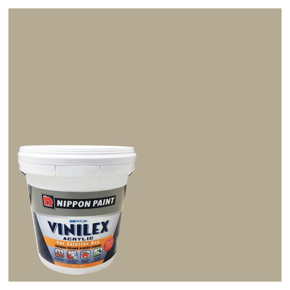 สีน้ำทาภายนอก NIPPON PAINT VINILEX ACRYLIC #T522 สี ASH ด้าน 2.5 แกลลอน