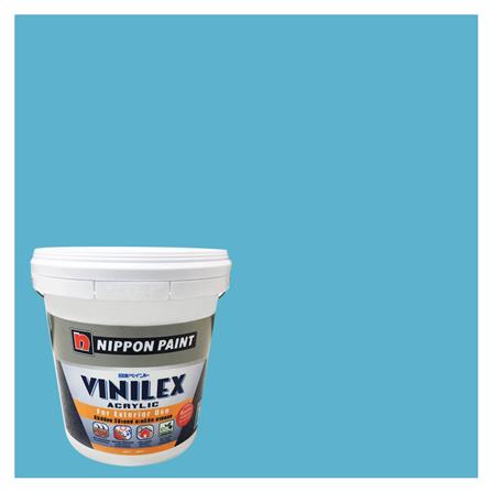 สีน้ำทาภายนอก NIPPON PAINT VINILEX ACRYLIC #NPBGG1574A สี BLUE ENTRY ด้าน 2.5 แกลลอน_0