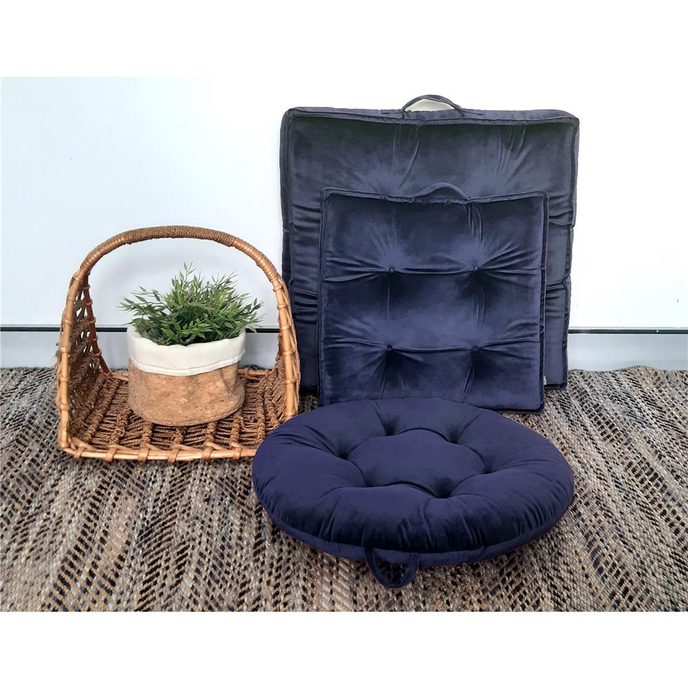 เบาะรองนั่ง HOME LIVING STYLE FUR 20x20 นิ้ว สีน้ำเงิน