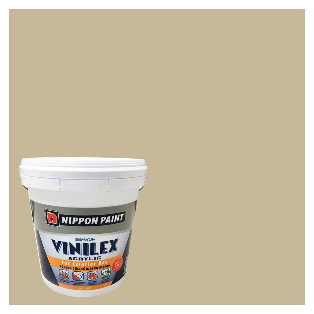 สีน้ำทาภายนอก ชนิดด้าน NIPPON PAINT VINILEX ACRYLIC T587 สี LAGOON LH 2.5 แกลลอน