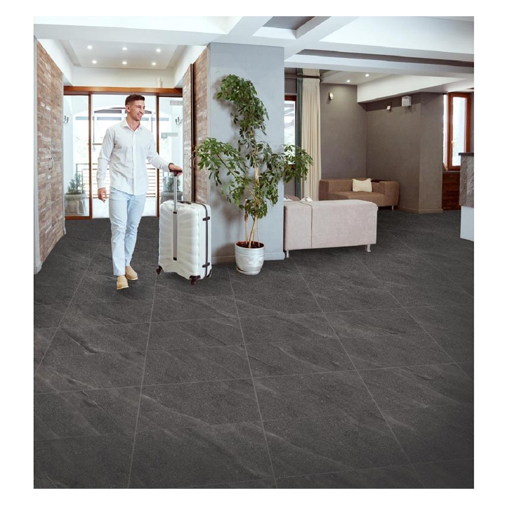 กระเบื้องพื้นพอร์ซเลน 30x60 ซม. COTTO บีชสโตน เทาเข้ม (HYG) 1.44M2