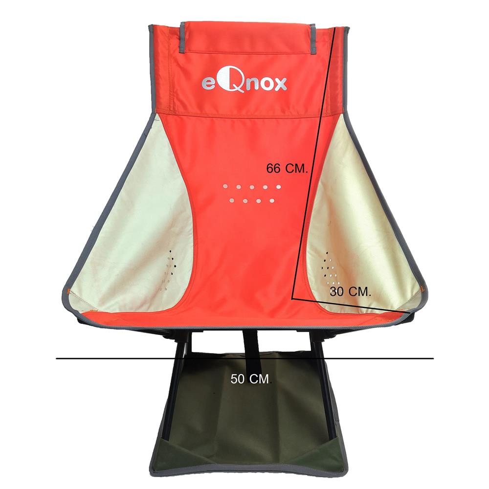 เก้าอี้สนาม EQNOX MOON CHAIR XL สีส้ม/เทา