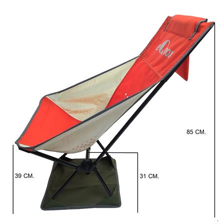 เก้าอี้สนาม EQNOX MOON CHAIR XL สีส้ม/เทา_6