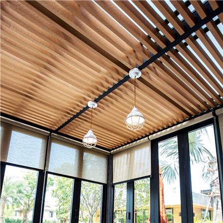 ไม้ระแนงกลวง THAISUN JUF60H42 6.4x4.2x300 ซม. สีไม้สัก_1