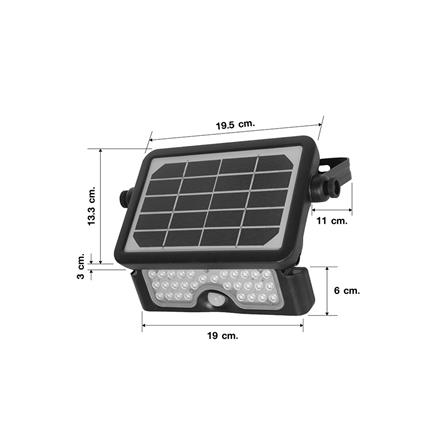 ไฟผนังภายนอก SOLAR EVE 596085 5 วัตต์ DAYLIGHT สีดำ_5
