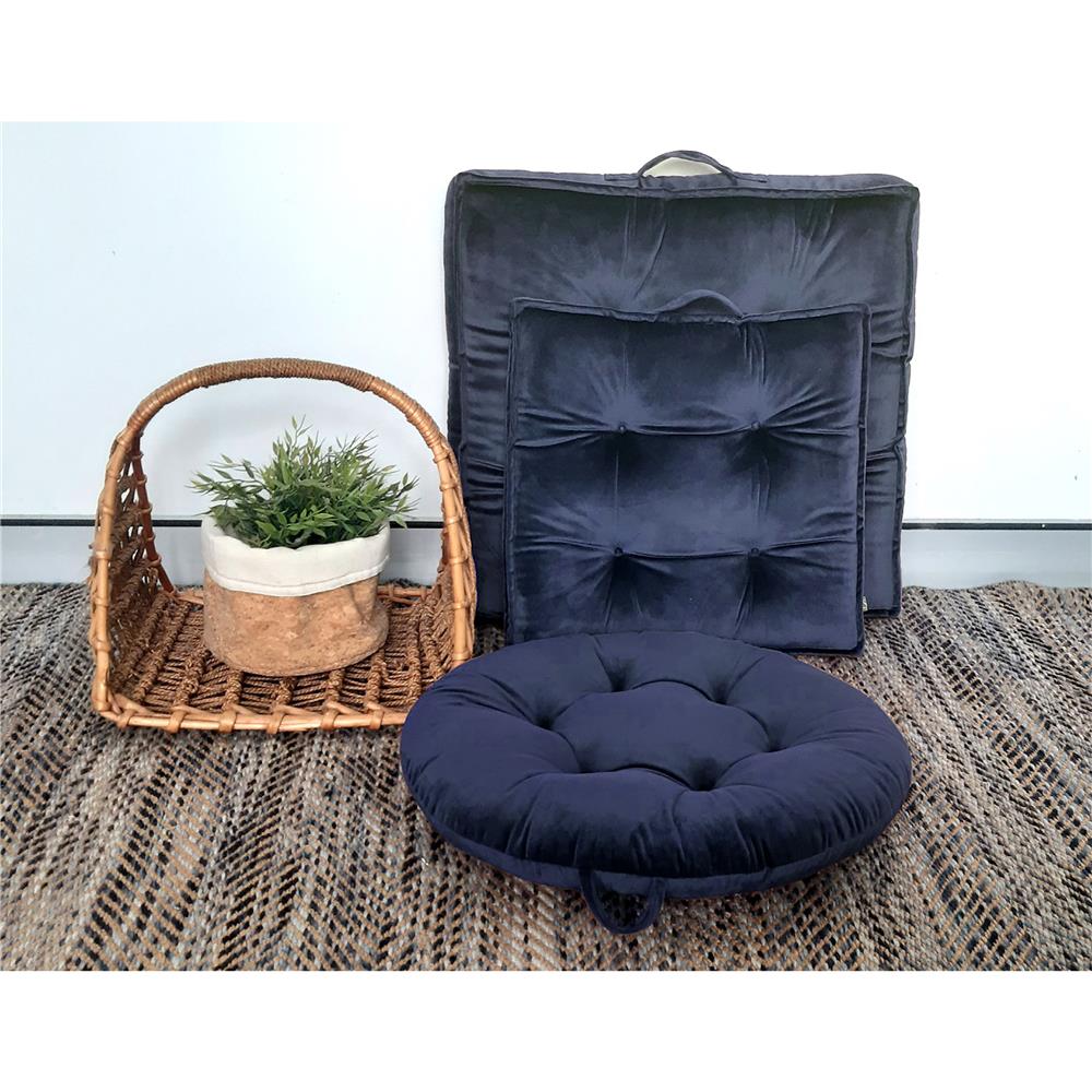 เบาะรองนั่ง HOME LIVING STYLE FUR 22x22 นิ้ว สีน้ำเงิน