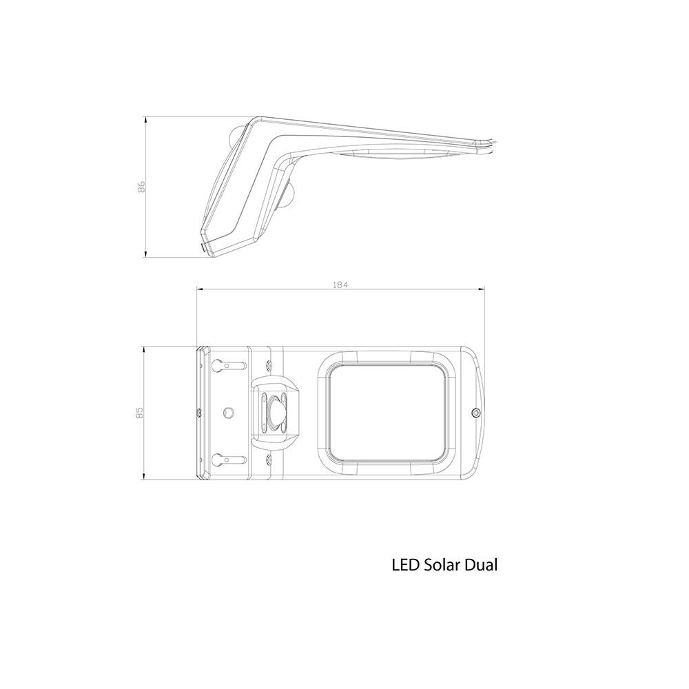 ไฟผนังภายนอก SOLAR SHINING S-WLL04B-SL 4 วัตต์ DAYLIGHT/WARMWHITE สีดำ
