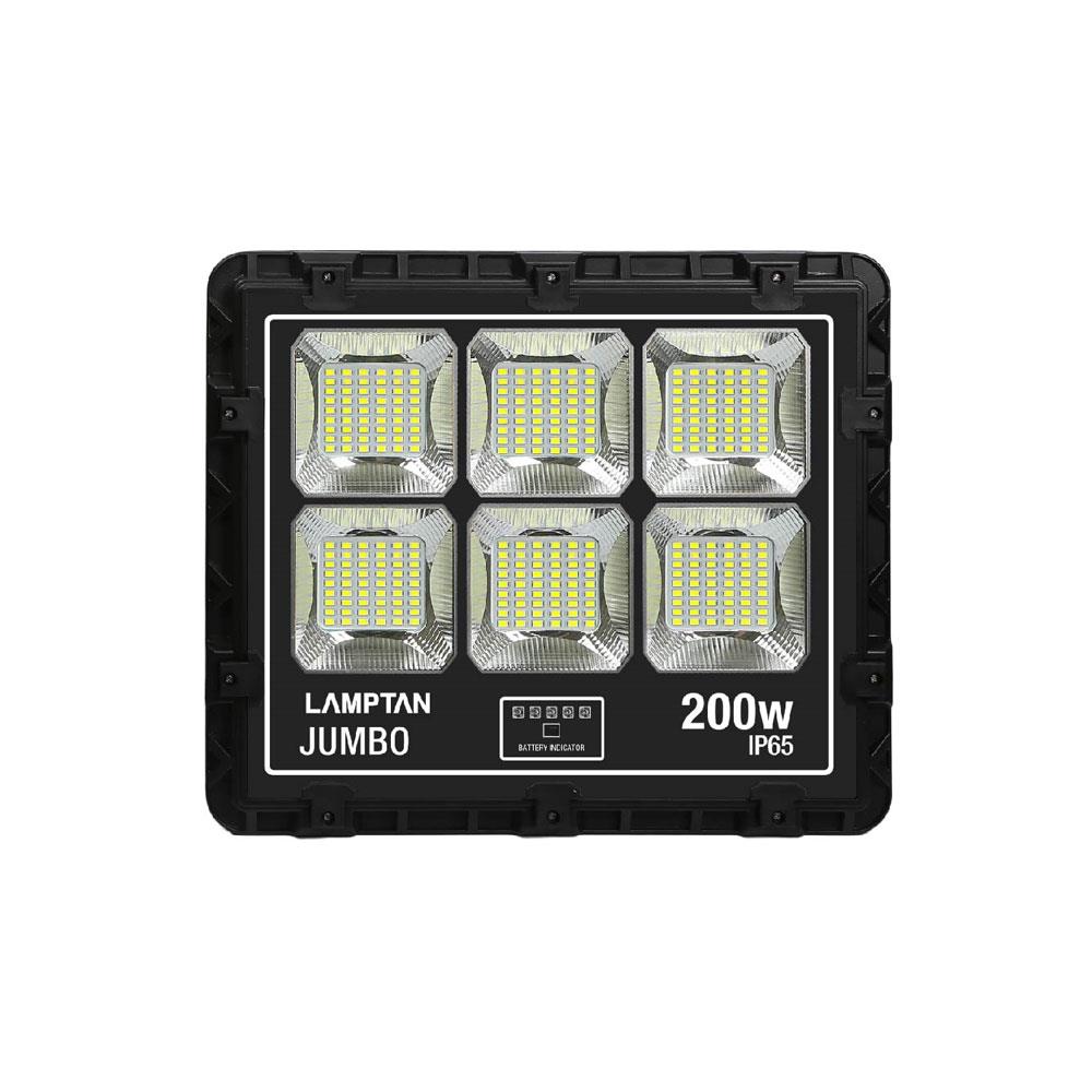 ไฟสปอตไลท์ SOLAR LAMPTAN FLOOD 200 วัตต์ WARMWHITE สีดำ