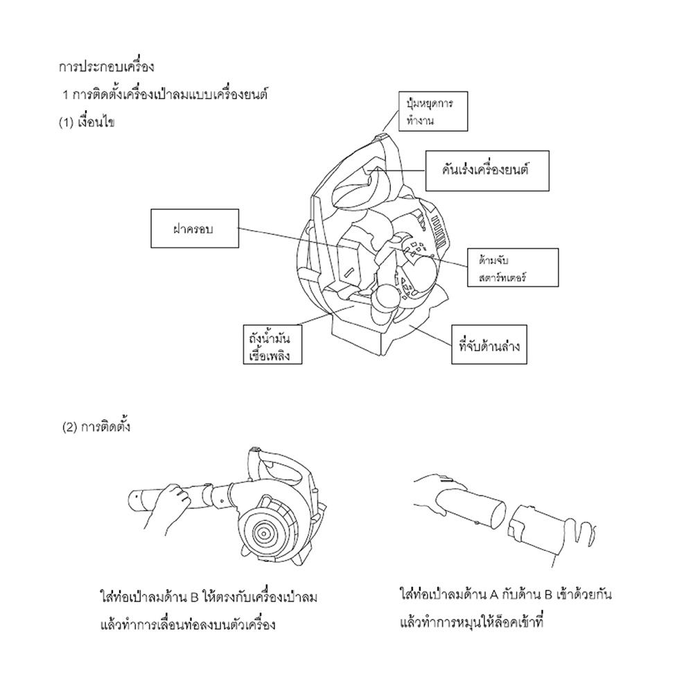 เครื่องเป่าลมใบไม้ ROWEL RW-BW280 1.2HP