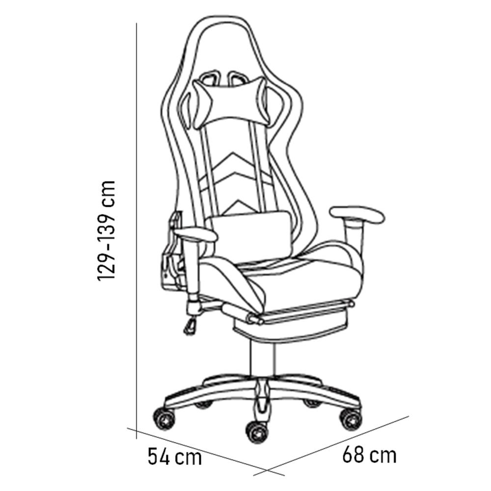 เก้าอี้เกมมิ่ง FURDINI TENSER สีดำ/น้ำเงิน