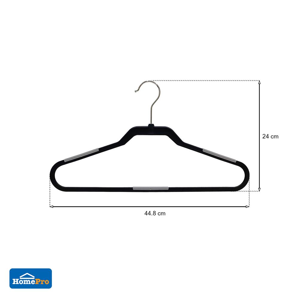 ไม้แขวนเสื้อ PLIM 14662 สีเทาเข้ม แพ็ก 5 ชิ้น