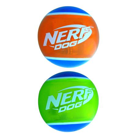 ลูกเทนนิสยาง 2 สี LED NERF 2.5 นิ้ว สีเขียว/ส้ม_0