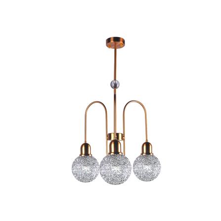 ไฟช่อ CARINI D18645N-3GB สีทอง/ขาว 3 หัว