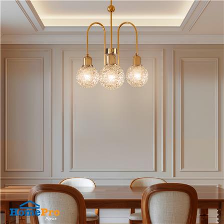 ไฟช่อ CARINI D18645N-3GB สีทอง/ขาว 3 หัว_3