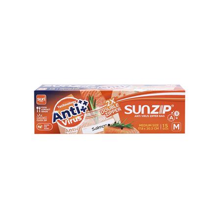 ถุงซิป SUNZIP ANTI VIRUS M 17.8 ซม.x20.3 ซม._2
