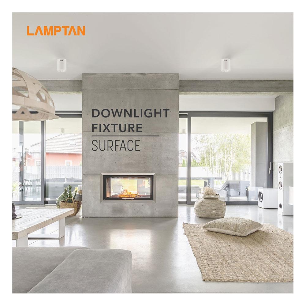 ดาวน์ไลท์ LAMPTAN SURFACE 6 นิ้ว สีดำ กลม