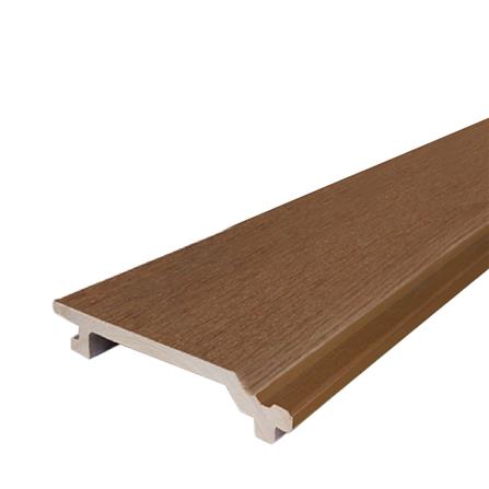 ไม้ผนังภายนอก WATSADUNIYOM 6 นิ้ว ลายเรียบปัดเสี้ยน 15.6X300x2.1 ซม.สีน้ำตาลเข้ม