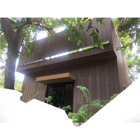 ไม้ผนังภายนอก WATSADUNIYOM 6 นิ้ว ลายเรียบปัดเสี้ยน 15.6X300x2.1 ซม.สีน้ำตาลเข้ม_1