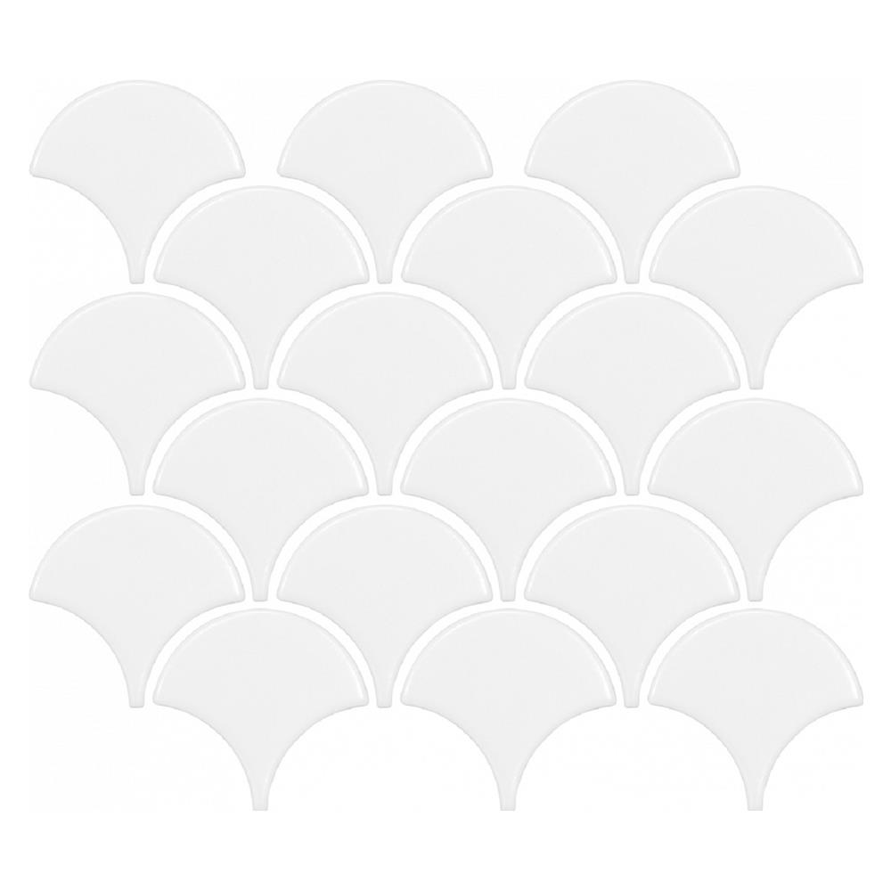 โมเสค 25.5x21.9 ซม. COTTO ออเรียนทอลแฟน สีขาว