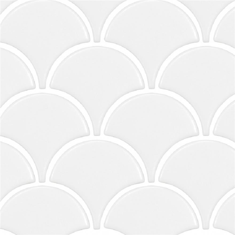 โมเสค 25.5x21.9 ซม. COTTO ออเรียนทอลแฟน สีขาว